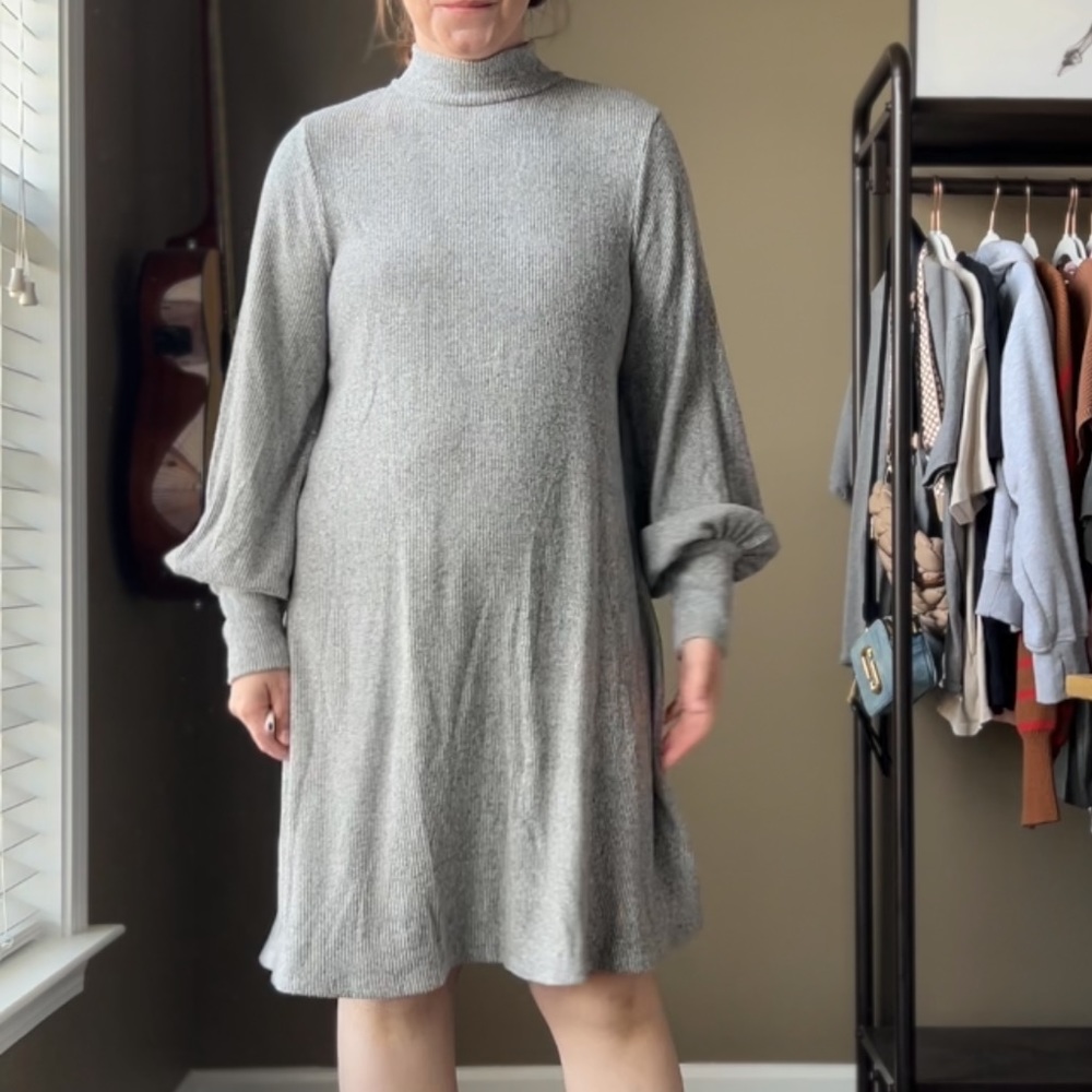 Express Turtleneck Sweater Dress size Large grey